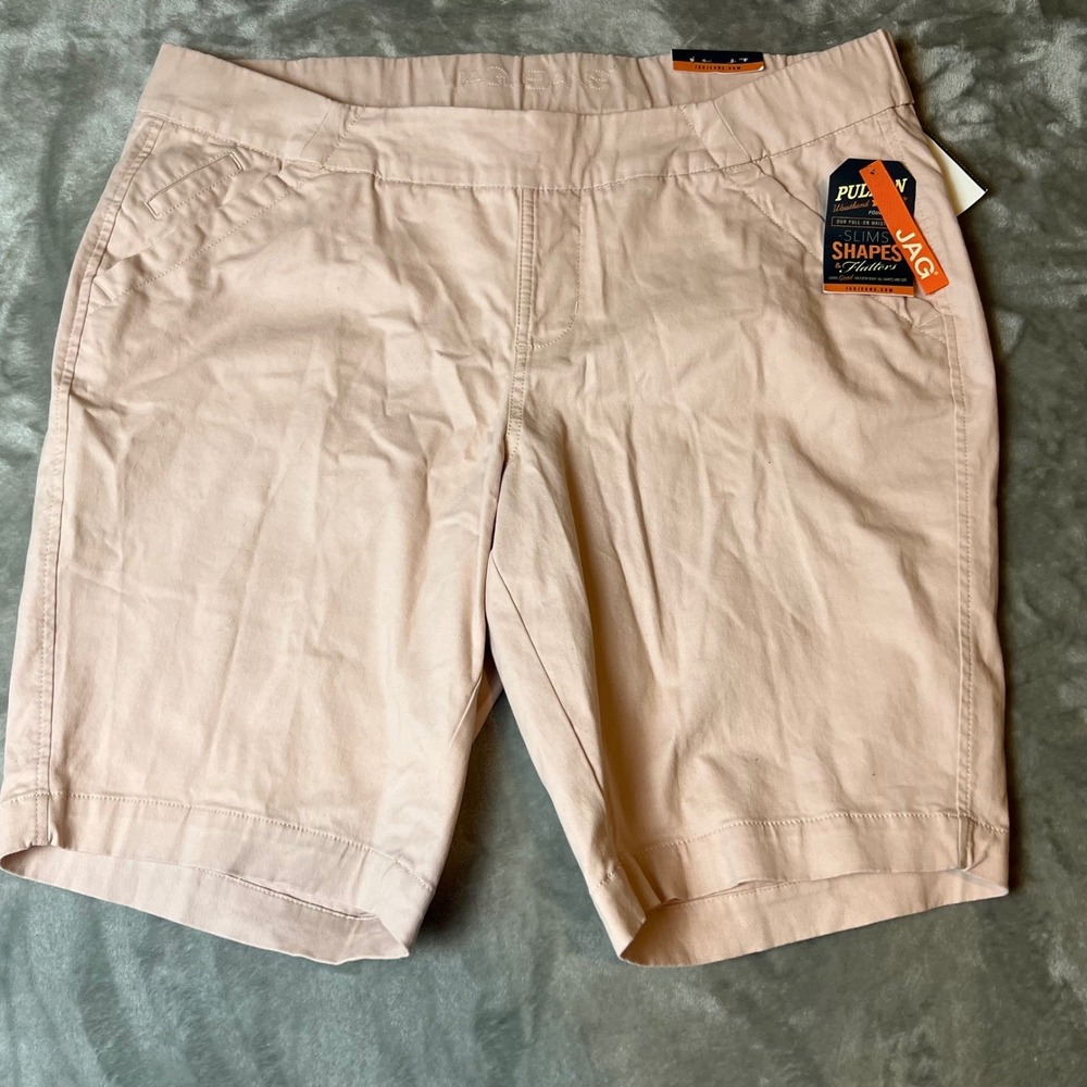 JAG‎ Jeans Pull On Waistband Slim Fit Shorts Pink Size 18W NWT